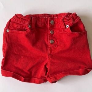 Girls 6/6X- Red Denim Shorts